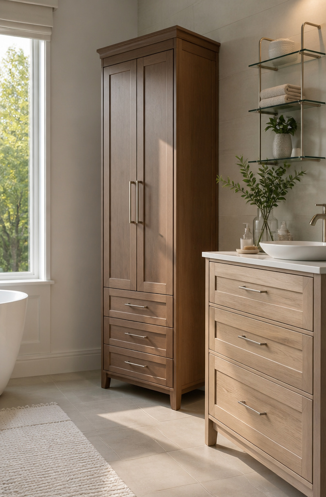 Bathroom Storage Cabinet: 7 Styles That Work in Small Spaces 10 Bathroom storage cabinets made of wood, metal, and glass.