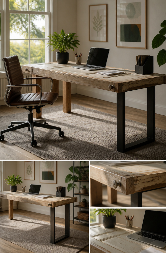 DIY Computer Desk: Build Plans and Alternative Ideas for 2026 10 A desk created from a solid core door set on legs.