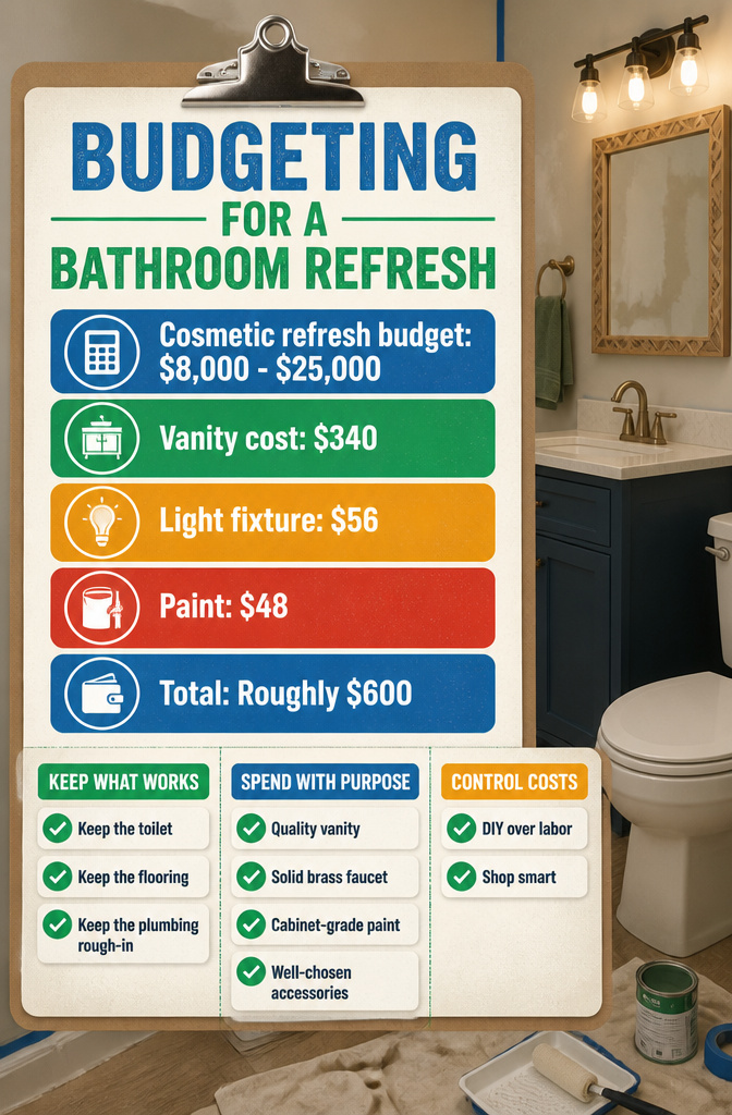 7 Half Bathroom Ideas for Storage, Color & Fixtures in 2026 10 Budgeting details for a half bathroom refresh.