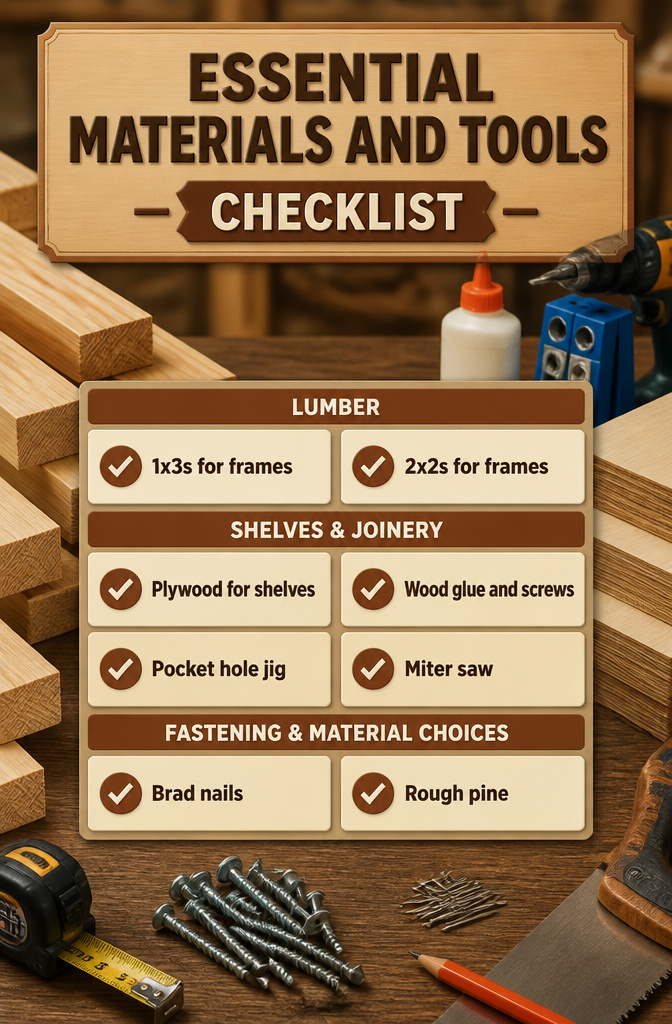 DIY Shoe Rack: 10 Plans for Wall, Tower, Bench and Closet Builds 11 A checklist of materials and tools for DIY shoe racks.