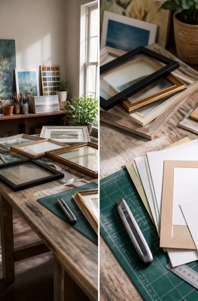 DIY Picture Frame: 3 Ways to Build, Style, and Mount Your Own 12 An existing frame being disassembled to reuse glass and backing.