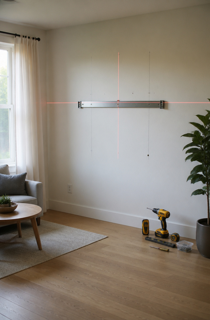 DIY Floating Shelves: A Complete Guide to 5 Styles for Every Room 6 Brackets mounted on a wall, ready for a floating shelf.