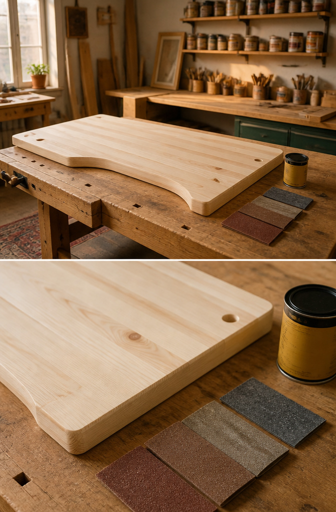 DIY Computer Desk: Build Plans and Alternative Ideas for 2026 7 A photo showing the sanding process on a wooden desk.